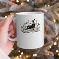 Cute Cat Flower Garden Book Kitty Reading Floral Men Women Girls Kids Graphic Print Coffee Mug