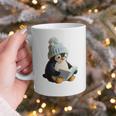 Cute Penguin Reading Book Faux-Crochet Print Graphic Print Coffee Mug Cute Penguin Reading Book Faux-Crochet Print Graphic Print Coffee Mug