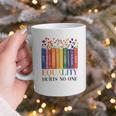 Equality Hurts No One LGBTQ Pride Books And Flowers Graphic Print Coffee Mug
