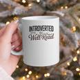 Introverted But Well-Read Book Lover Graphic Print Coffee Mug