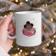 Just A Girl Who Loves Books Cute African American Afro Graphic Print Coffee Mug