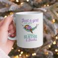 Just a Girl Who Loves Sloths And Books Graphic Print Coffee Mug