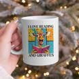 Love Reading And Giraffes Cute Giraffe Reading Book Lovers Graphic Print Coffee Mug Love Reading And Giraffes Cute Giraffe Reading Book Lovers Graphic Print Coffee Mug
