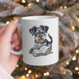 Nerdy Schnauzer Dog Book Lover Glasses Cute Pet For Men Women Kids Graphic Print Coffee Mug