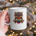 Owl With Glasses And Book Reading Graphic Print Coffee Mug Owl With Glasses And Book Reading Graphic Print Coffee Mug