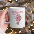 Read 'Em Western Cowgirl Retro Groovy Reading Books Graphic Print Coffee Mug Read 'Em Western Cowgirl Retro Groovy Reading Books Graphic Print Coffee Mug