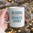 Reading Is My Favorite Sport Literary Book Lover Typography Graphic Print Coffee Mug