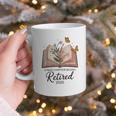 Retired 2025 A New Chapter Begins Retirement Teacher Book Graphic Print Coffee Mug