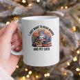 Retro I Just Want To Read Books And Pet Cats Cat Graphic Print Coffee Mug Retro I Just Want To Read Books And Pet Cats Cat Graphic Print Coffee Mug