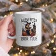 Salem Witch Book Club Bookish Retro Halloween Cat Graphic Print Coffee Mug