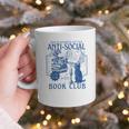 Sarcastic Anti Social Book Club Cat Skull Book Lover Graphic Print Coffee Mug Sarcastic Anti Social Book Club Cat Skull Book Lover Graphic Print Coffee Mug