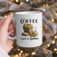 Sleeping Cat And Books With Coffee Lover Graphic Print Coffee Mug