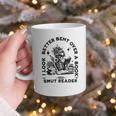 Smut Reader Skeleton Book Lover Dark Humor Art Premium Tri-Blend Graphic Print Coffee Mug