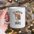 Teacher Snail With Glasses On Books Cute Pre-K Kindergarten Graphic Print Coffee Mug