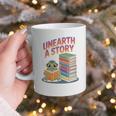 Unearth A Story Cute Turtle Reading Books Librarian Graphic Print Coffee Mug Unearth A Story Cute Turtle Reading Books Librarian Graphic Print Coffee Mug