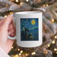 Van Gogh Starry Night Fantasy Reader Dragon Reading Book Graphic Print Coffee Mug