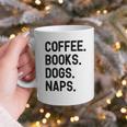 Vintage Coffee Books Dogs Naps Retro Graphic Print Coffee Mug