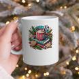 Vintage Cozy Winter Hot Cocoa Books Gingerbread Book Lovers Graphic Print Coffee Mug