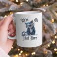 We'Re All Mad Here Cheshire Cat Alice Wonderland Book Kids Graphic Print Coffee Mug