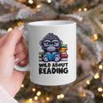 Wild About Reading Book Lover Gorilla Graphic Print Coffee Mug