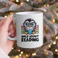 Wild About Reading Book Lover Penguin Graphic Print Coffee Mug