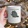 Women's i Require Books Raccoon Graphic Print Coffee Mug