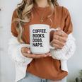 Vintage Coffee Books Dogs Naps Retro Graphic Print Coffee Mug