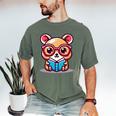 Adorable Book Lover Quokka With Reading Glasses Cute Men's Comfort Colors T-Shirt Moss Adorable Book Lover Quokka With Reading Glasses Cute Men's Comfort Colors T-Shirt Moss