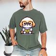 Adorable Book Lover Shih Tzu With Reading Glasses Cute Men's Comfort Colors T-Shirt Moss Adorable Book Lover Shih Tzu With Reading Glasses Cute Men's Comfort Colors T-Shirt Moss