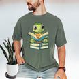 Adorable Turtle Reading Books Men's Comfort Colors T-Shirt Moss