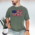America US Flag Books Library Reading For Book Lover Reader Men's Comfort Colors T-Shirt Moss