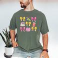 Apple Coquette Bow Books First Day Of School Back To School Men's Comfort Colors T-Shirt Moss