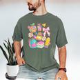 Apple Disco Pencil Books Bow Teacher Student Back To School Men's Comfort Colors T-Shirt Moss