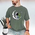 Astronaut Reading Book To Alien Moon Space Astronomy Men's Comfort Colors T-Shirt Moss Astronaut Reading Book To Alien Moon Space Astronomy Men's Comfort Colors T-Shirt Moss