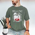 Bella Ciao Goodbye Beautiful Skull Book Of Dark Magic Occult Men's Comfort Colors T-Shirt Moss Bella Ciao Goodbye Beautiful Skull Book Of Dark Magic Occult Men's Comfort Colors T-Shirt Moss