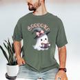 Boo Ghost Books Coquette Bow Halloween Women School Teacher Men's Comfort Colors T-Shirt Moss
