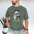 Boo Skeleton Skull Books Halloween Women School Teacher Kid Men's Comfort Colors T-Shirt Moss Boo Skeleton Skull Books Halloween Women School Teacher Kid Men's Comfort Colors T-Shirt Moss