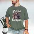 Book Dragon Book Lover Bookworm Book Reader Librarian Men's Comfort Colors T-Shirt Moss
