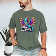 Book Dragon Reading Men's Comfort Colors T-Shirt Moss