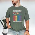 Book Flower Radicalized By Basic Decency Feminist Leftist Men's Comfort Colors T-Shirt Moss Book Flower Radicalized By Basic Decency Feminist Leftist Men's Comfort Colors T-Shirt Moss