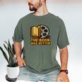 Book Love Scene The Book Was Better Bookworm Vibes Men's Comfort Colors T-Shirt Moss Book Love Scene The Book Was Better Bookworm Vibes Men's Comfort Colors T-Shirt Moss