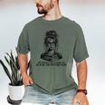 Book Lover Bent Over a Book Men's Comfort Colors T-Shirt Moss