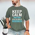 Book Of Mormon LDS Missionary Church Of Latter Day Saints Men's Comfort Colors T-Shirt Moss