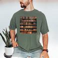 Book Book Shelves Library Men's Comfort Colors T-Shirt Moss Book Book Shelves Library Men's Comfort Colors T-Shirt Moss