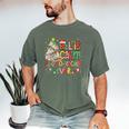 Book Tree All Is Calm Said No Teacher Ever Christmas Men's Comfort Colors T-Shirt Moss Book Tree All Is Calm Said No Teacher Ever Christmas Men's Comfort Colors T-Shirt Moss