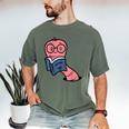 Book Worm Pun Read Reading Librarian America Men Women Kids Men's Comfort Colors T-Shirt Moss