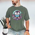 Bookish Penguin Heart A Readers Love Penguins Men's Comfort Colors T-Shirt Moss