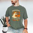 Books And BER Months Fall Librarian Reading Halloween Men's Comfort Colors T-Shirt Moss