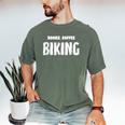 Books Coffee Biking Men's Comfort Colors T-Shirt Moss