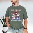 Books Coffee Yarn Lover My Favorite Things Men's Comfort Colors T-Shirt Moss